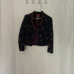 Vintage Velvet floral blazer